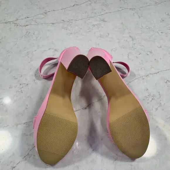 Madden Siren Pink Patent Platform Block Heel Sandals Women’s 8.5 Barbiecore - Picture 16 of 16